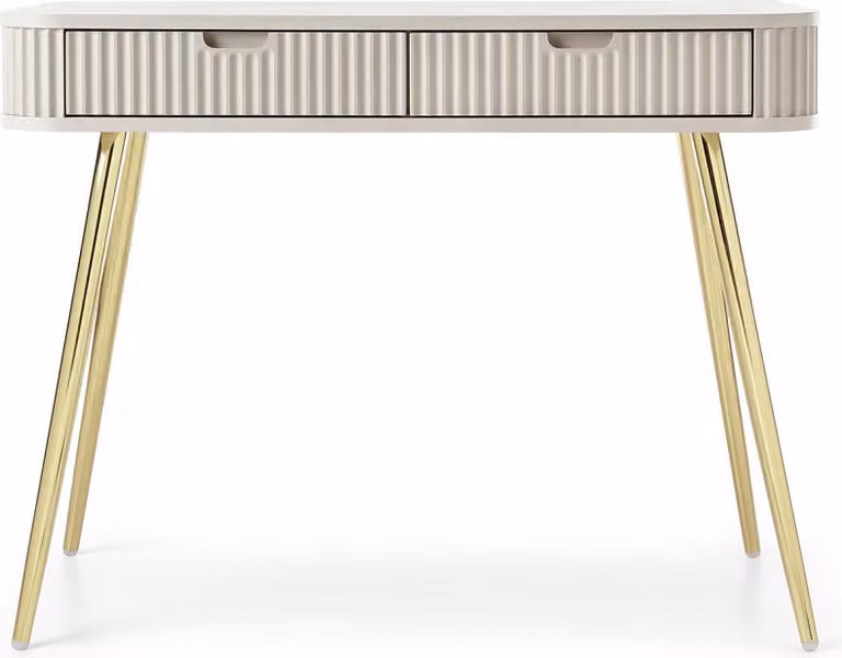 Tavolino da toilette LOTAS - cashmere / oro