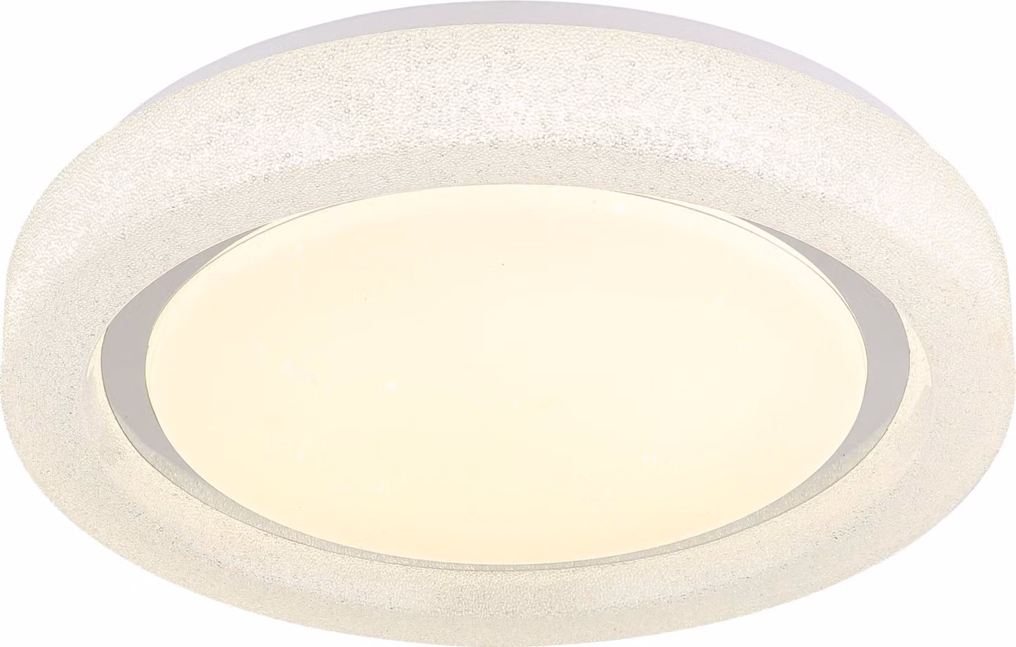 Plafoniera LED, metallo, bianco, P 38 cm