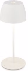 Lampada da tavolo Briloner bianca con luce bianco caldo, 150 Lumen, 2,5 W, protezione IP44, L/P/H: 8 x 20 cm