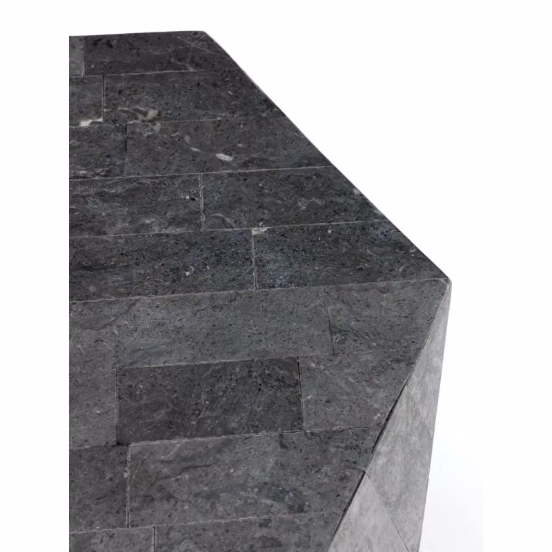 Tavolino Diamond Small Stones in pietra naturale grigia L/P/H: 60 x 60 x 50 cm – 2