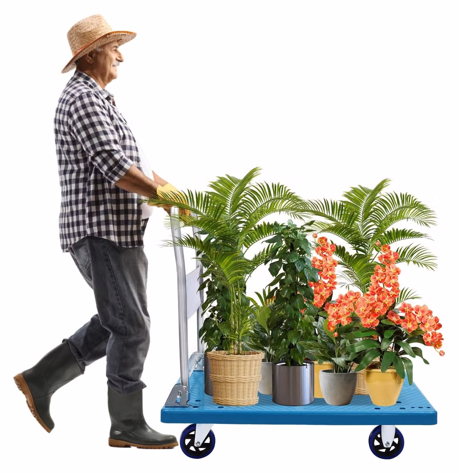 Carrello trasportabile pieghevole con una capacità di 300 kg