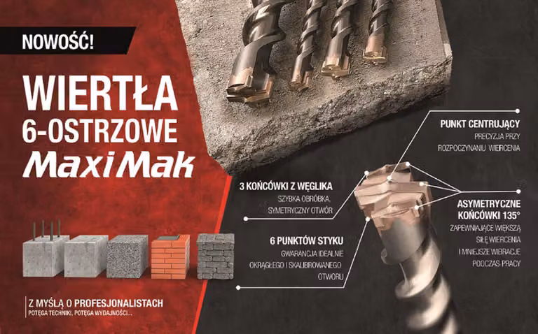 Makita sds max punta da trapano 19x 400x 540mm maxi mak 6-cutter