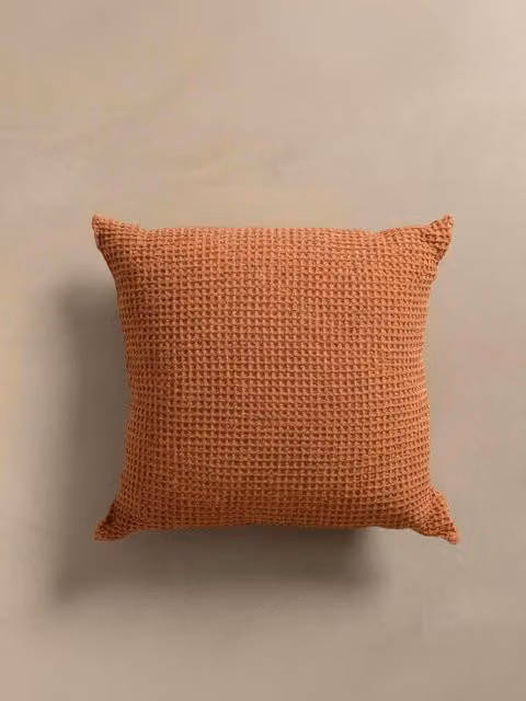 Obi cuscino rotondo in cotone color arancione Kenay Home Diametro: 45 cm