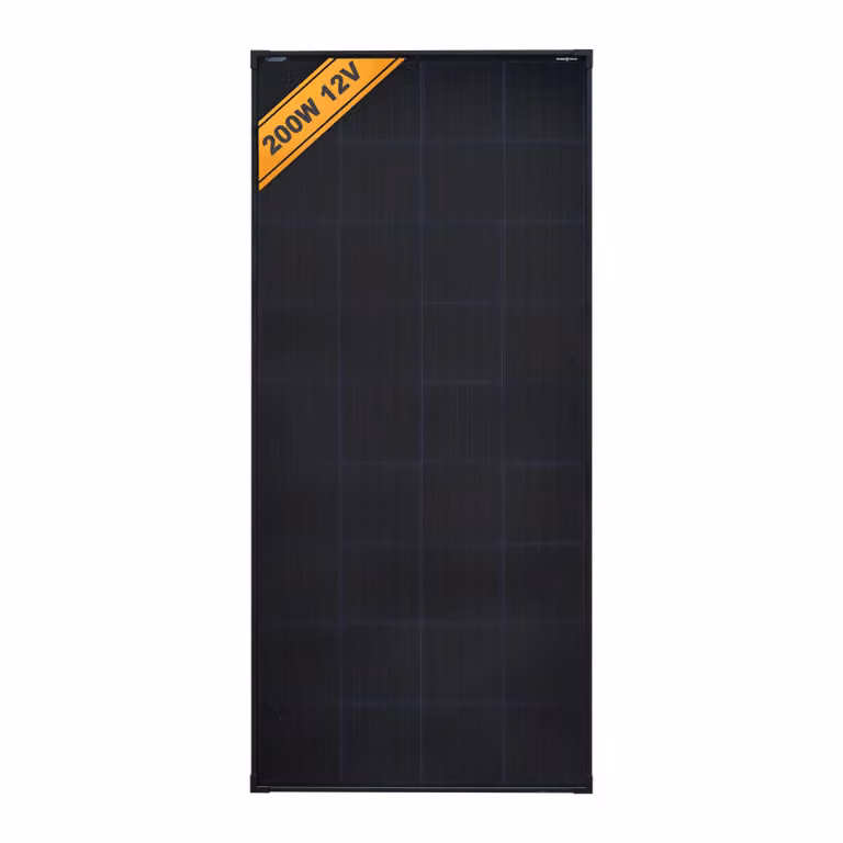 enjoy solar® pannello solare monocristallino modulo solare 200W 12V (FULL BLACK), 158,75mm celle perc, 0% IVA.