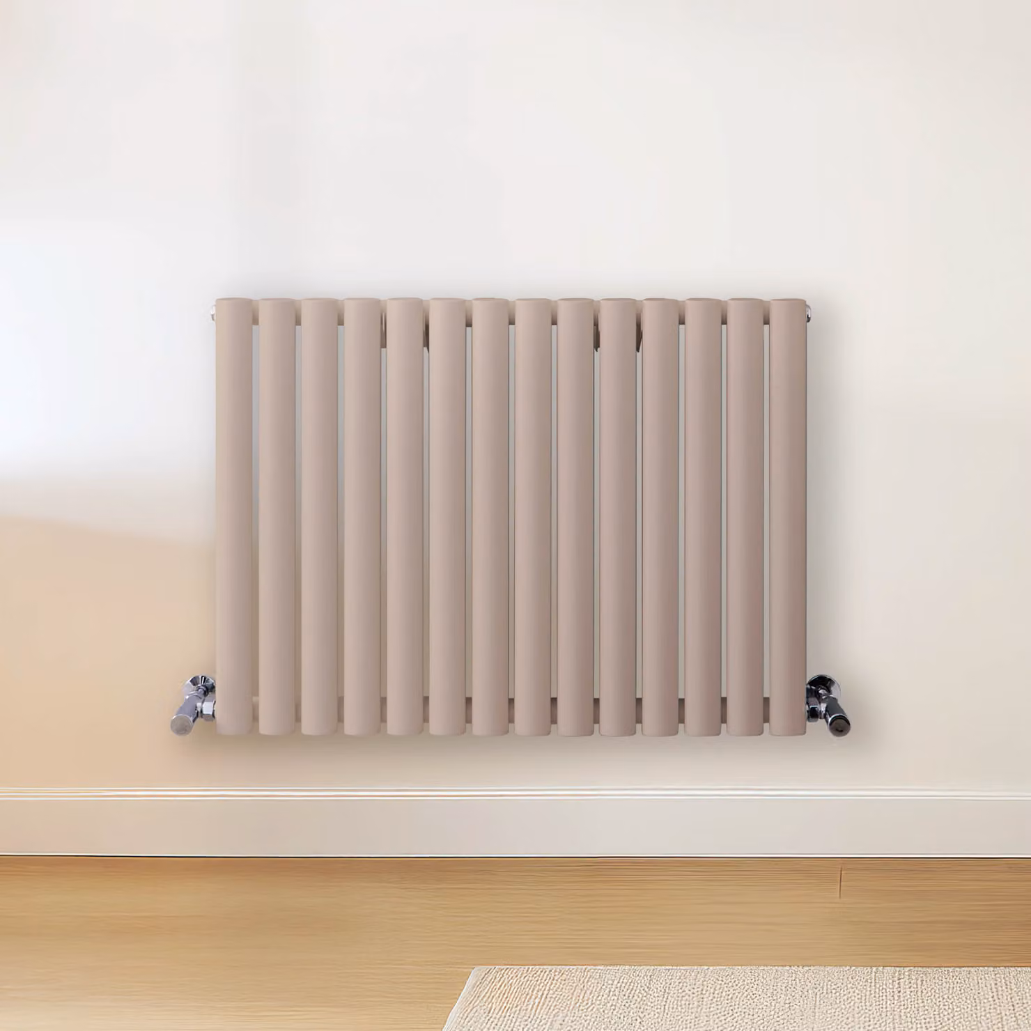 Radiatore di Design Orizzontale Rosa (Rose Petal Rosa) - 600mm x 826mm - Pannello Doppio  - Revive