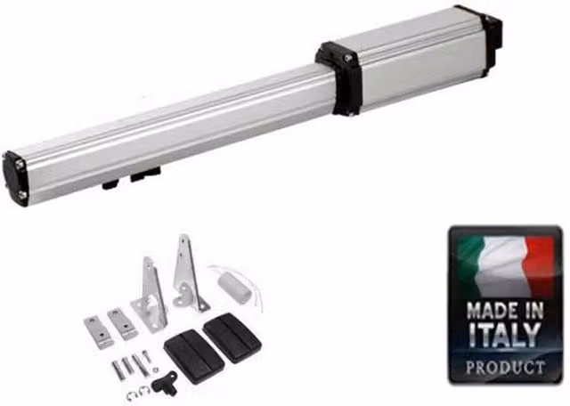 Motore attuatore BH Corsa 400 battente 12V in alluminio argento compatibile con Divo Prastel