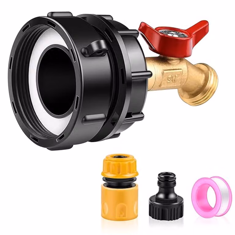 Kit di accessori in ottone per serbatoi IBC, per serbatoi da 1000 litri