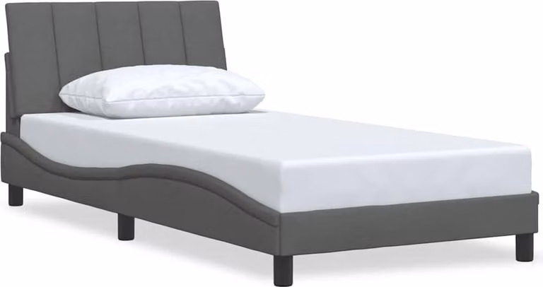Giroletto senza Materasso Hanko Grigio Scuro 100x200 cm Tessuto