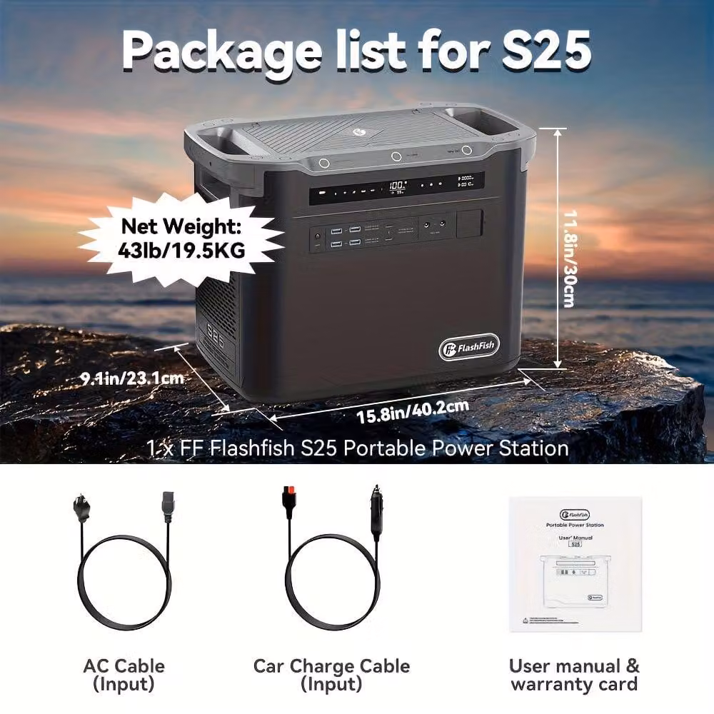 Generatore solare portatile - Power station - Alimentazione di emergenza - Batteria per campeggio - Batteria per attività all'aperto