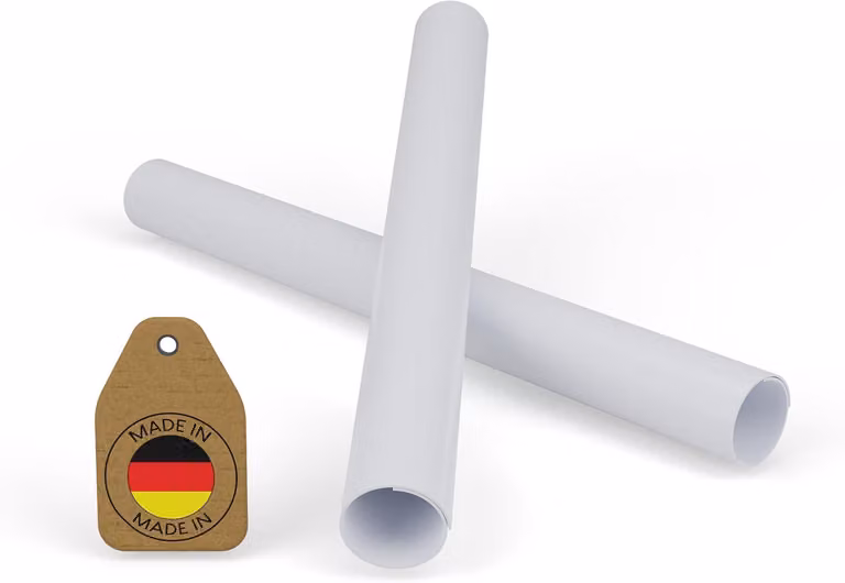 Copertura in plastica per tubi, confezione da 2 pezzi, diametro 15-18 mm, lunghezza 200 mm, per tubi di riscaldamento