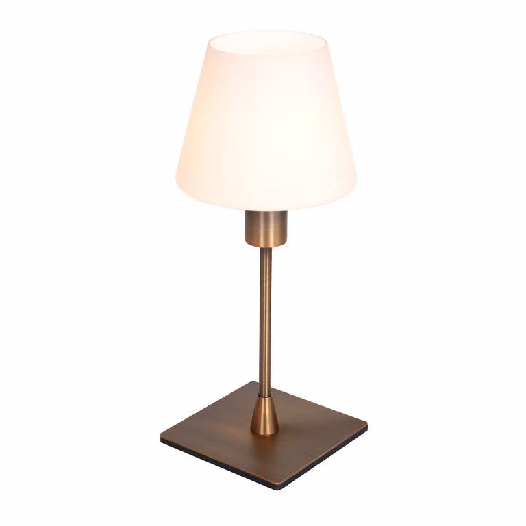 Lampada da tavolo - bronzo - Ancilla - vetro metallo - Ø 14cm - E14 - 3100BR - Steinhauer