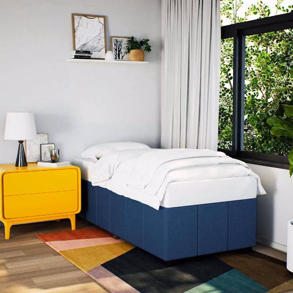 Giroletto vidaXL senza materasso in tessuto blu L/P: 100 x 200 cm