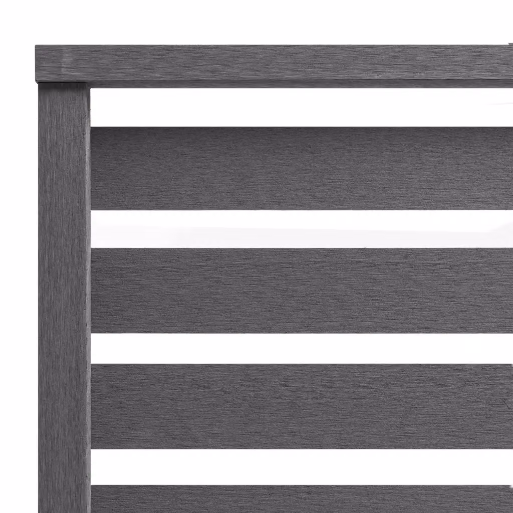 Pannello di Recinzione in WPC e Acciaio vidaxl Grigio L: 180 cm, H: 180 cm – 2