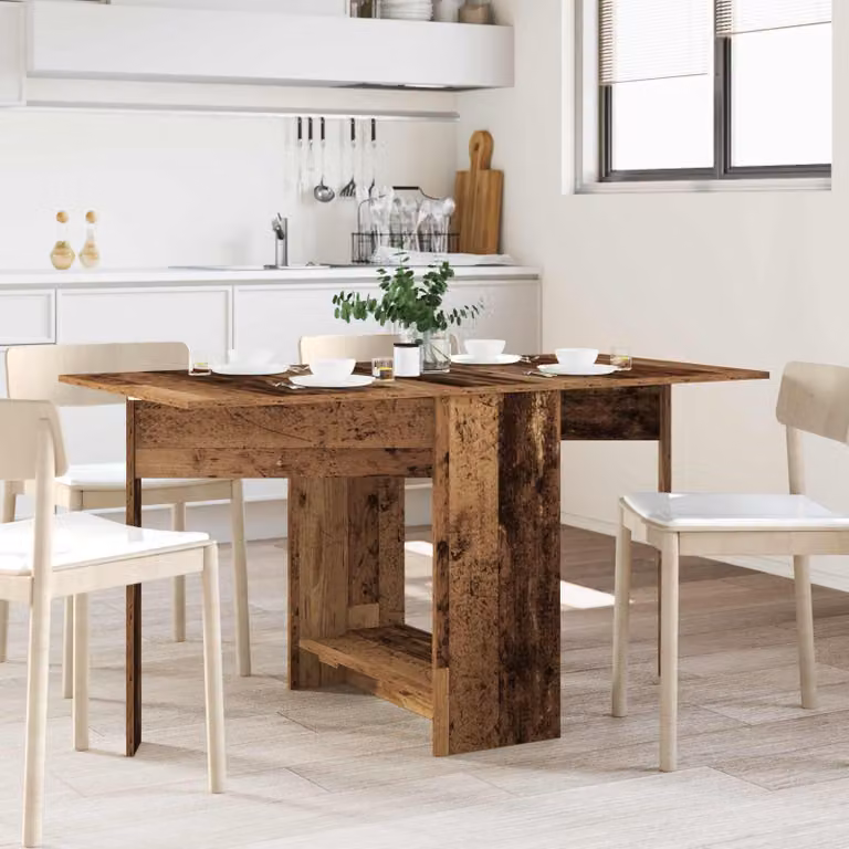vidaXL Tavolo da Pranzo Moderno Estensibile in Legno MDF Laminato Marrone L: 138 cm, P: 70 cm, H: 73,5 cm