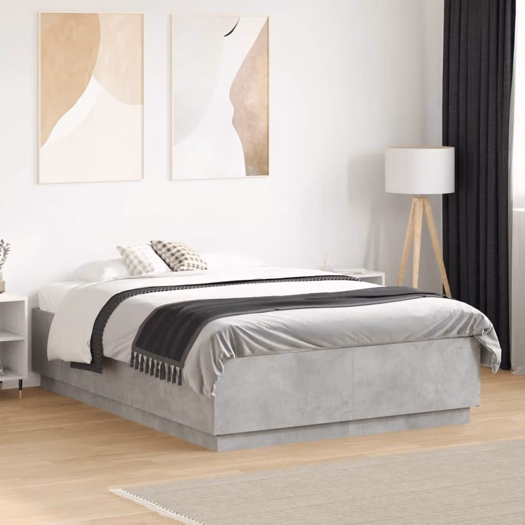 vidaXL Giroletto Moderno in Legno Grigio L/P/H: 120 x 200 x 40 cm – 1