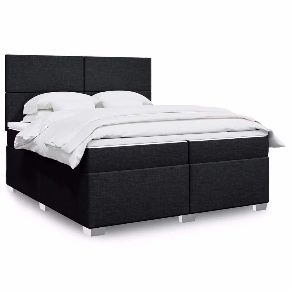Maison Exclusive - Letto boxspring con materasso nero 200x200 cm Tessuto