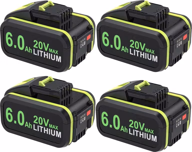Batteria di ricambio Worx 20V Li-Ion 6Ah (6000mAh), compatibile con WA3551/WA3551.1, WX176, WX242 - Rosa