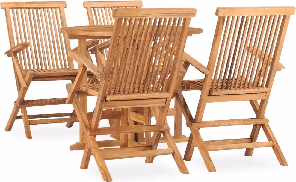 Maison Exclusive - Set da Pranzo da Giardino 5 pz Pieghevole in Massello di Teak