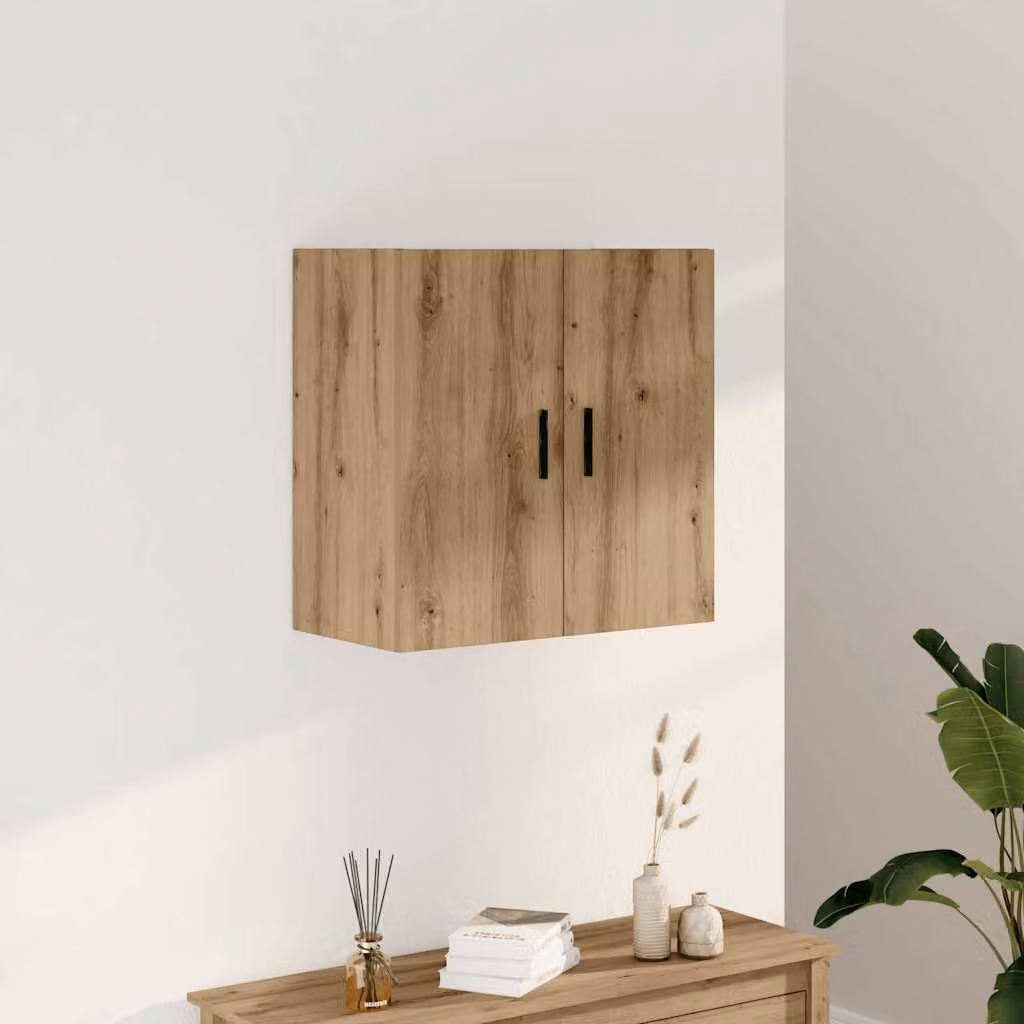 Armadietto a muro moderno vidaXL in MDF color rovere, L 60 cm x P 31 cm x H 60 cm