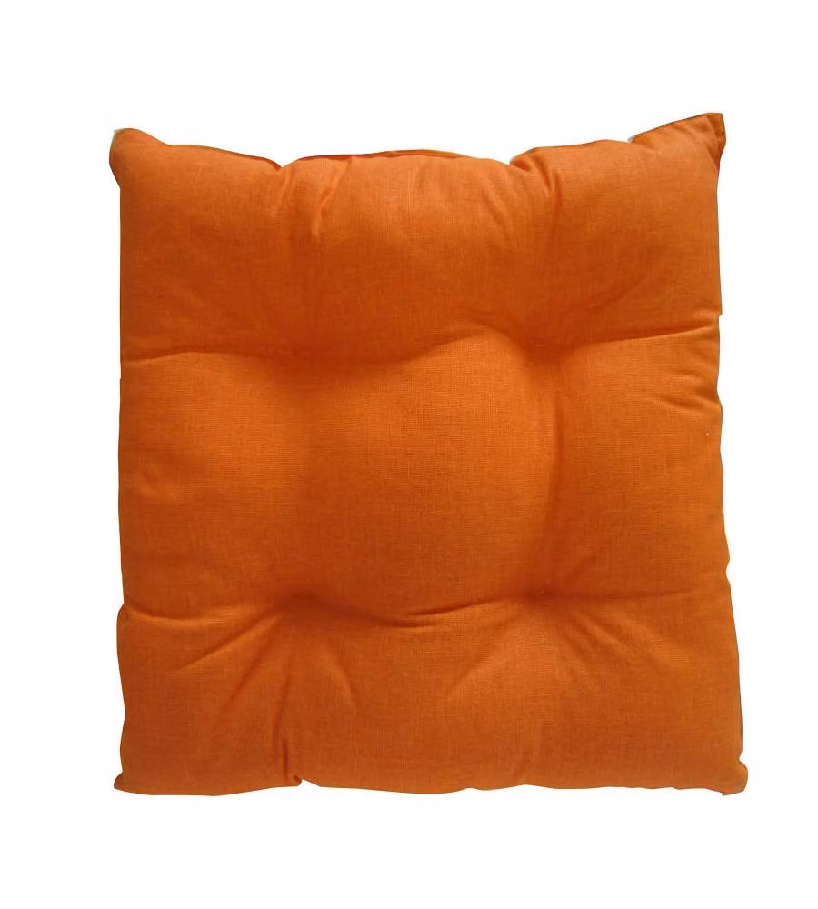 Coprisedia trapuntato in cotone Morbiflex arancio 40x40 cm