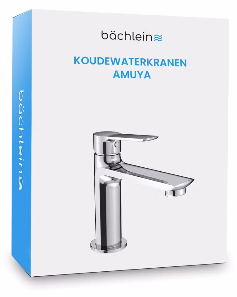 Miscelatore monocomando per lavabo, acqua fredda, cromato, in ottone