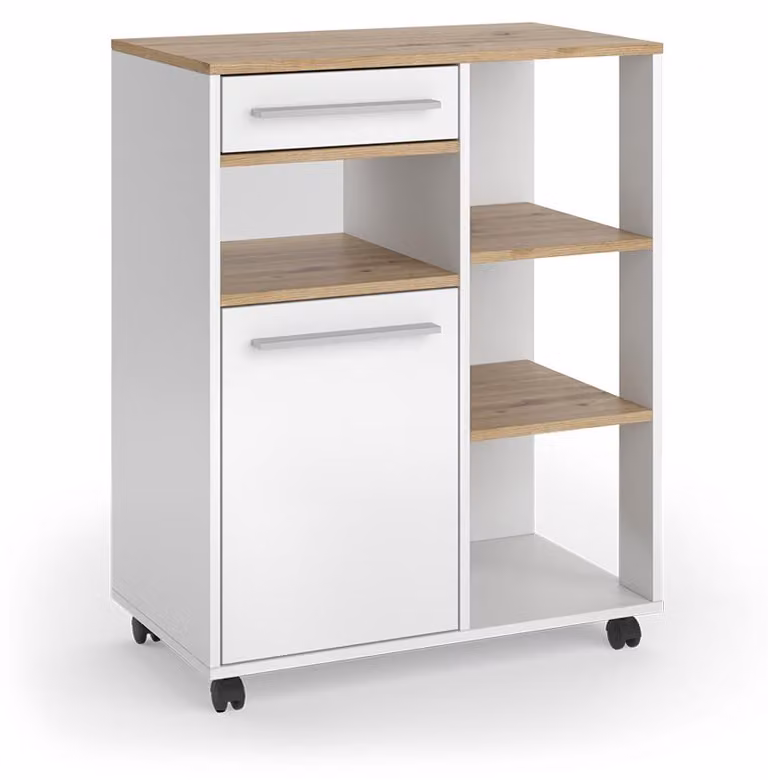 Buffet da cucina Vicco Pure Bianco/Rovere artigianale 72.2 x 90.8 cm, Model 59934