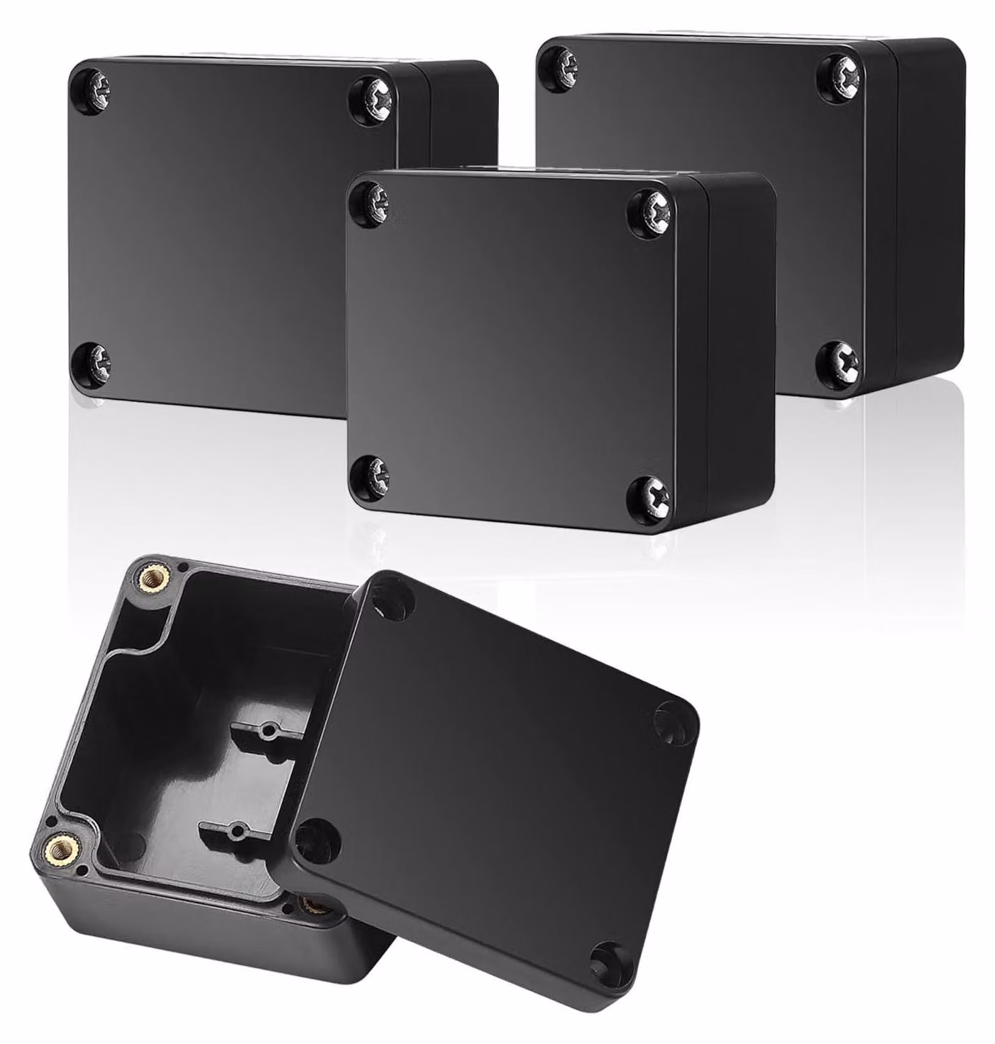 Contenitore a prova di umidità, 4 pezzi, grado di protezione IP66, dimensioni 63 x 58 x 35 mm, scatola di derivazione in ABS per uso esterno