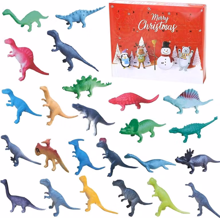 Calendario dell'Avvento 2023 Bambini Dinosauro Calendario di Natale 24 figure giocattolo
