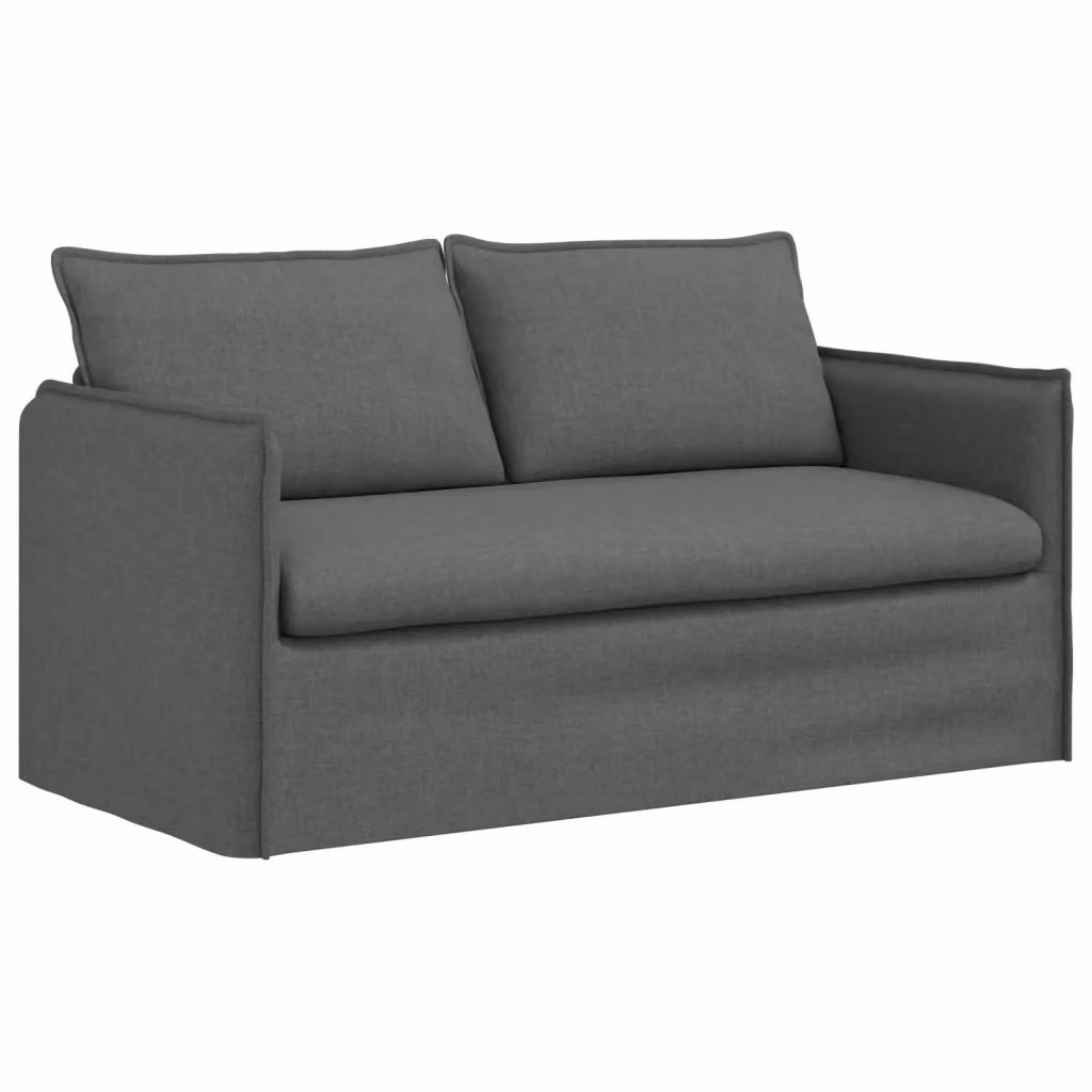 vidaXL Divano Moderno in Tessuto Grigio e Nero con Struttura in Metallo L: 156 cm, P: 82 cm, H: 85 cm – 2