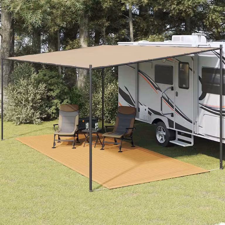 Tappeto da tenda vidaXL color sabbia, resistente ai raggi UV, L: 550 cm, P: 250 cm