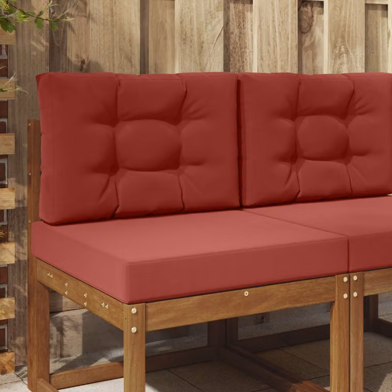 vidaXL Cuscino quadrato per divano da esterno in poliestere rosso, L 60 cm x P 60 cm x H 60 cm