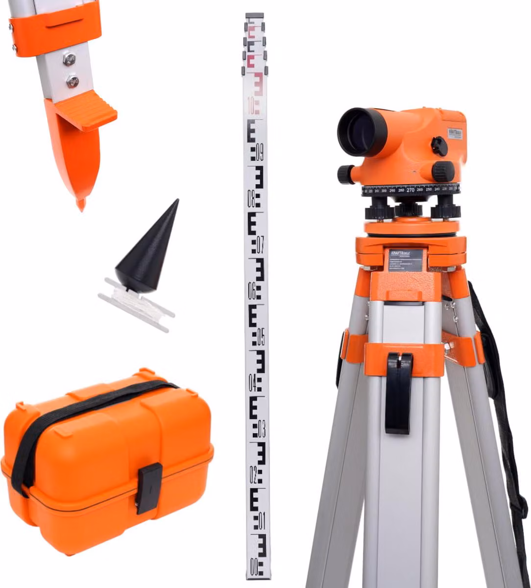 Kraft & Dele KD1095 Laser livellante con treppiede portata 107 m