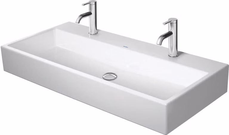 Duravit Vero Air lavabo, 100x47cm, sans trop-plein, 2 trous pour robinet, 2350100043, 2350100043