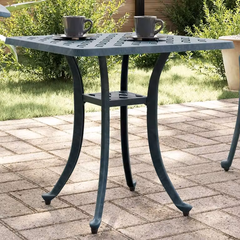 Maison Exclusive - Tavolo da giardino, verde, 53x53x53 cm, alluminio pressofuso