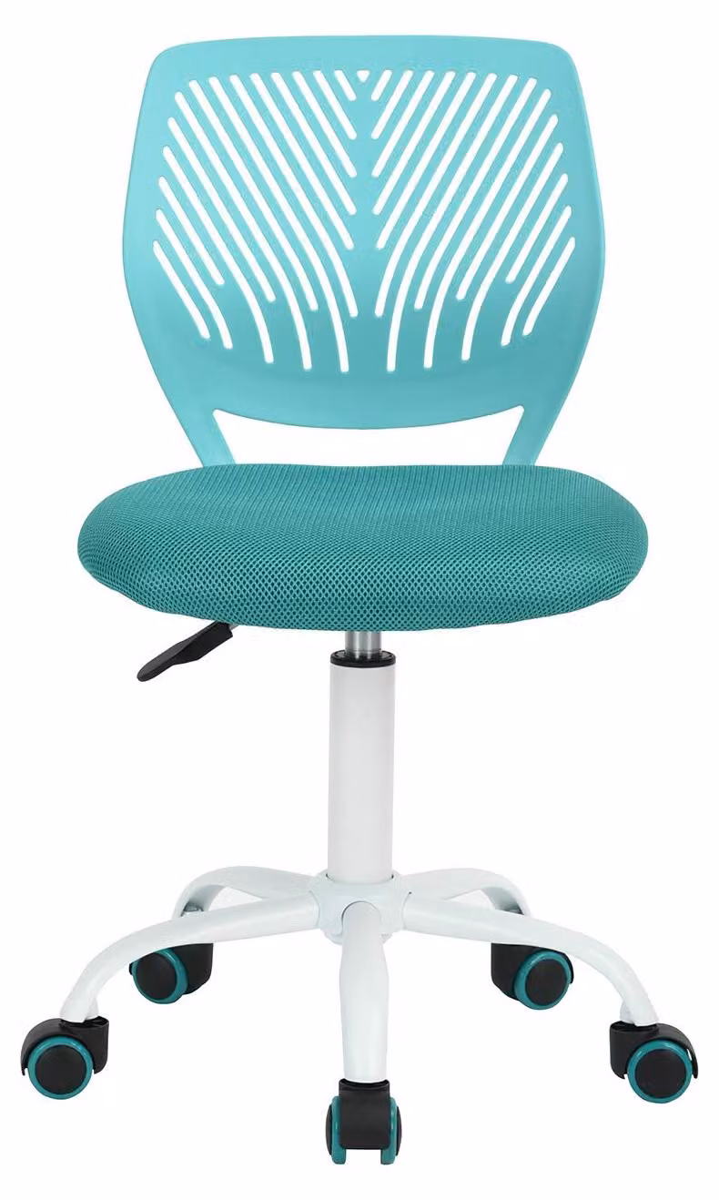 Sedia girevole per bambini, regolabile, color turchese, ideale per lo studio