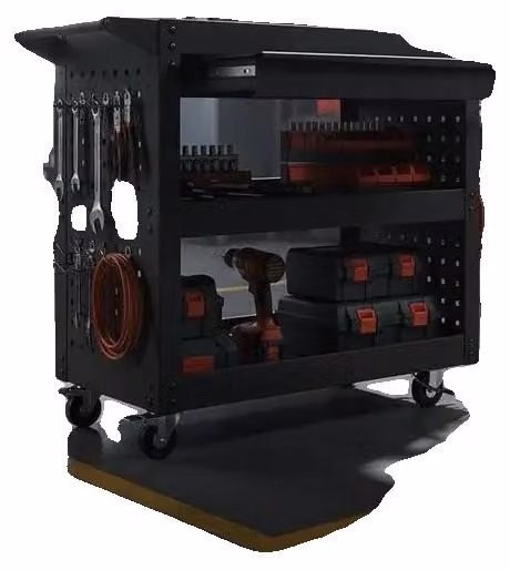 Carrello per utensili, design a tre livelli, acciaio robusto, FXC0HO8RA4X0J0