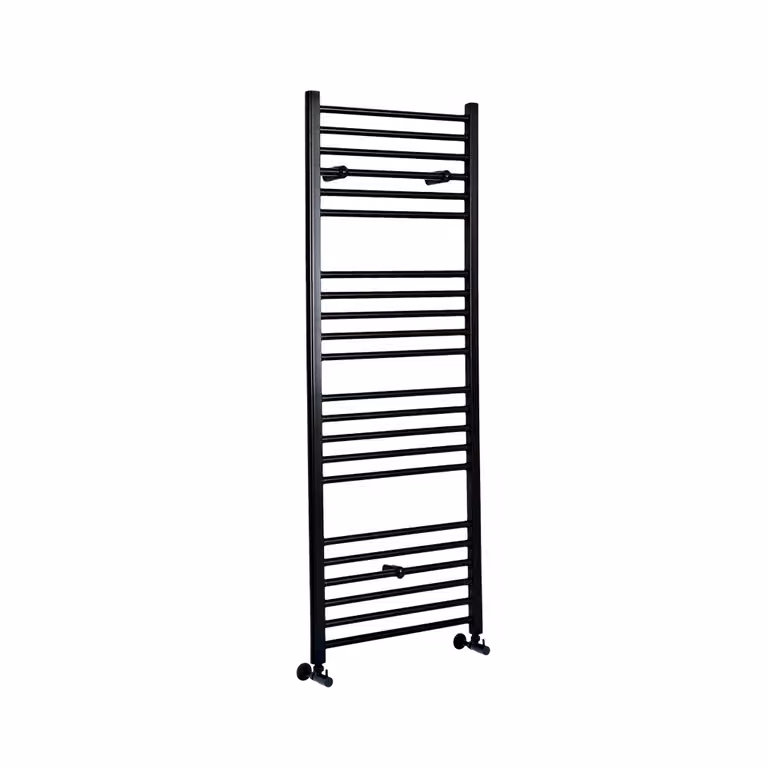 Scaldasalviette Piatto Nero 1600x500mm 640W - Termoarredo Bagno - Stile Moderno - Nox
