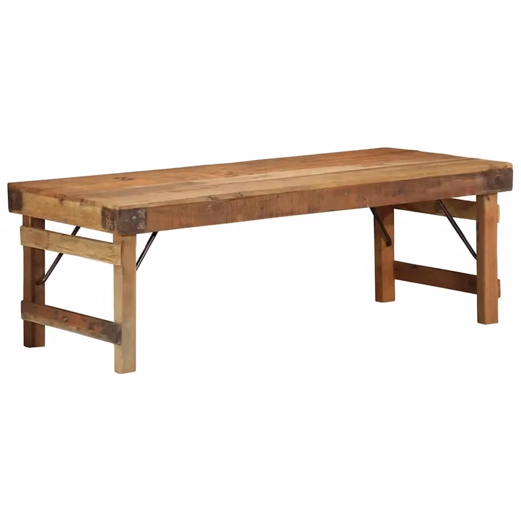 Tavolino da salotto moderno vidaXL in legno marrone L: 110 cm, P: 55 cm, H: 40 cm – 2