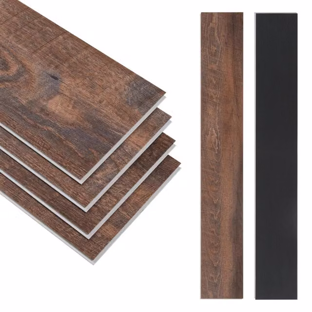 Confezione da 80 listoni in vinile SPC HELLOSHOP26 effetto rovere rustico marrone, superficie 17,568 m², Spessore: 5 mm, L: 122 cm, P: 18 cm