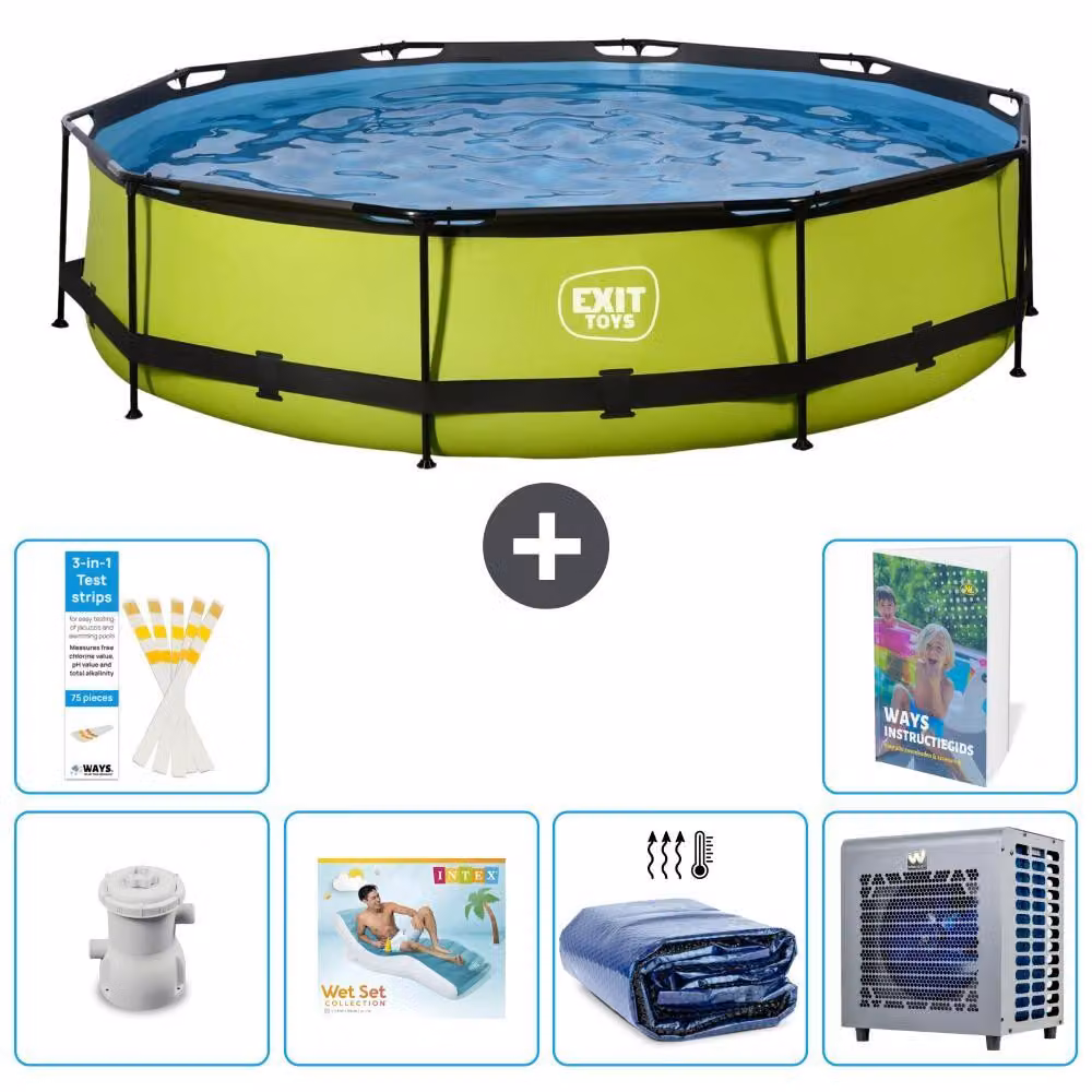 Piscina gonfiabile rettangolare - 360x76 cm - Set da 5 pezzi - Modello S286