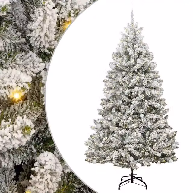 Albero di Natale Artificiale-Albero Natalizio con 300 LED Verde e Bianco 270 cm 543816