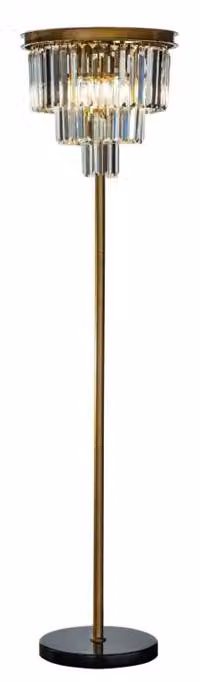 Lampada da terra Hilton, 158 cm - Oro - Vetro