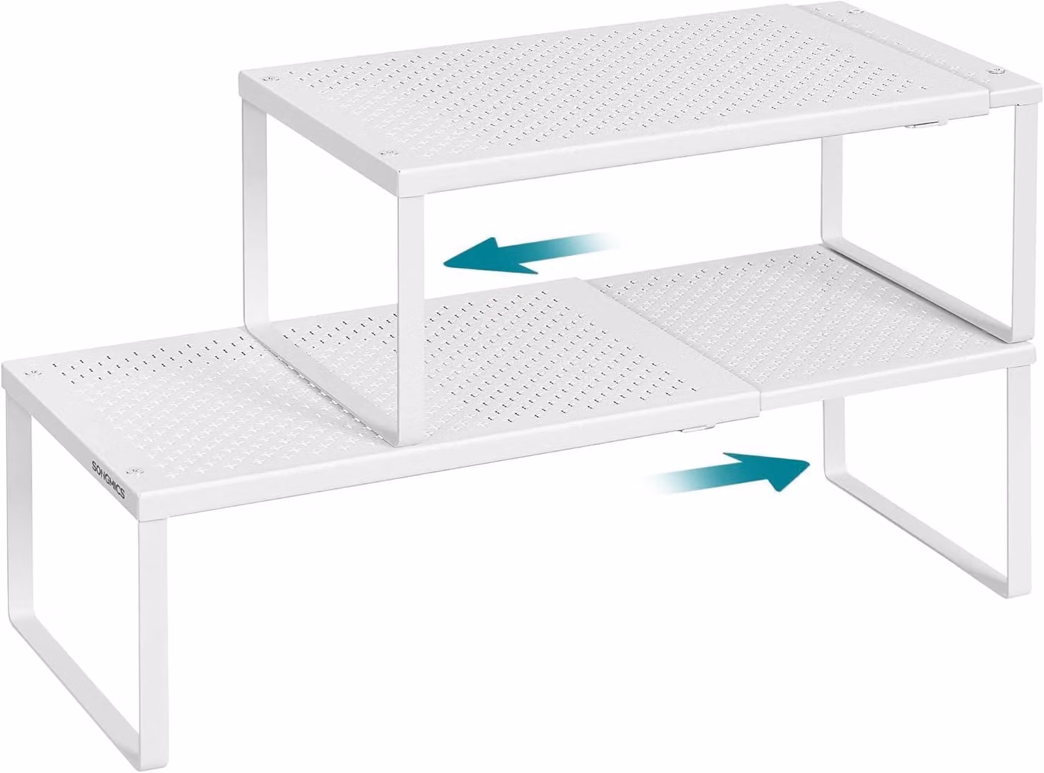 Portaspezie per cucina - Portaerbe estensibile - Set da 2 - Metallo - Larghezza 38-60 cm - Impilabile
