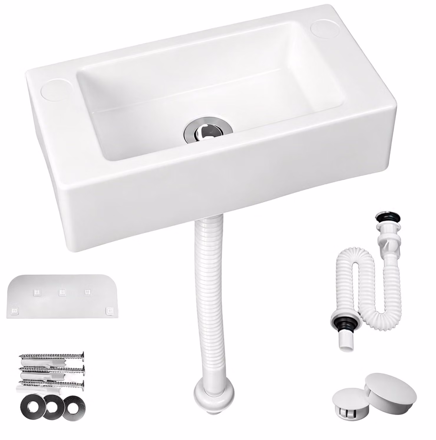Lavabo sospeso in plastica, dimensioni 40x20x11 cm
