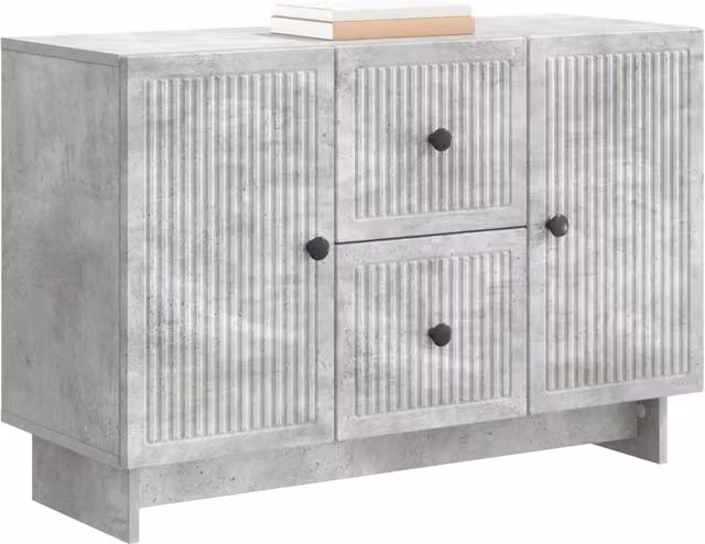 Credenza | Madia | Buffet da pranzo | Armadio da pranzo Grigio Cemento 89 x 34,5 x 60 cm Legno ingegnerizzato