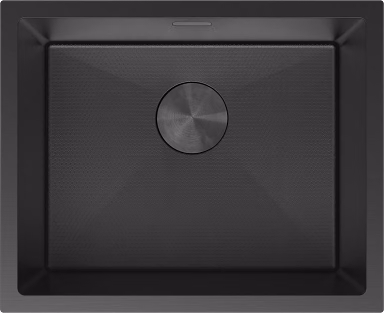 Mexen Trixo lavello in acciaio a 1 vasca 540 x 440 mm, nero HC - 6414541000-70HC