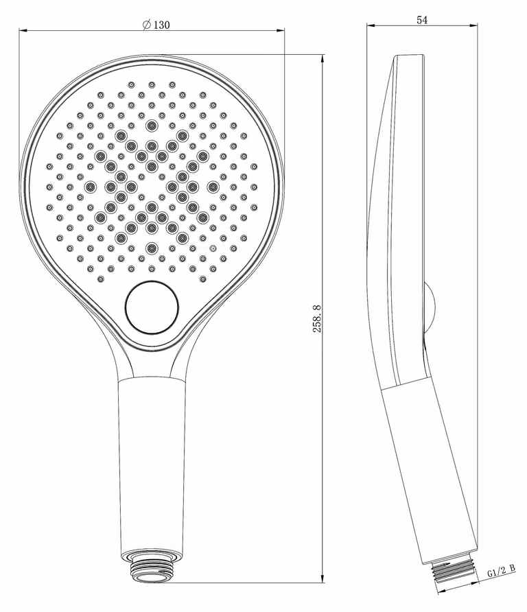 Colonna doccia termostatica 8221 PRO - Nero - Set completo - Inclusa doccetta e soffione a pioggia