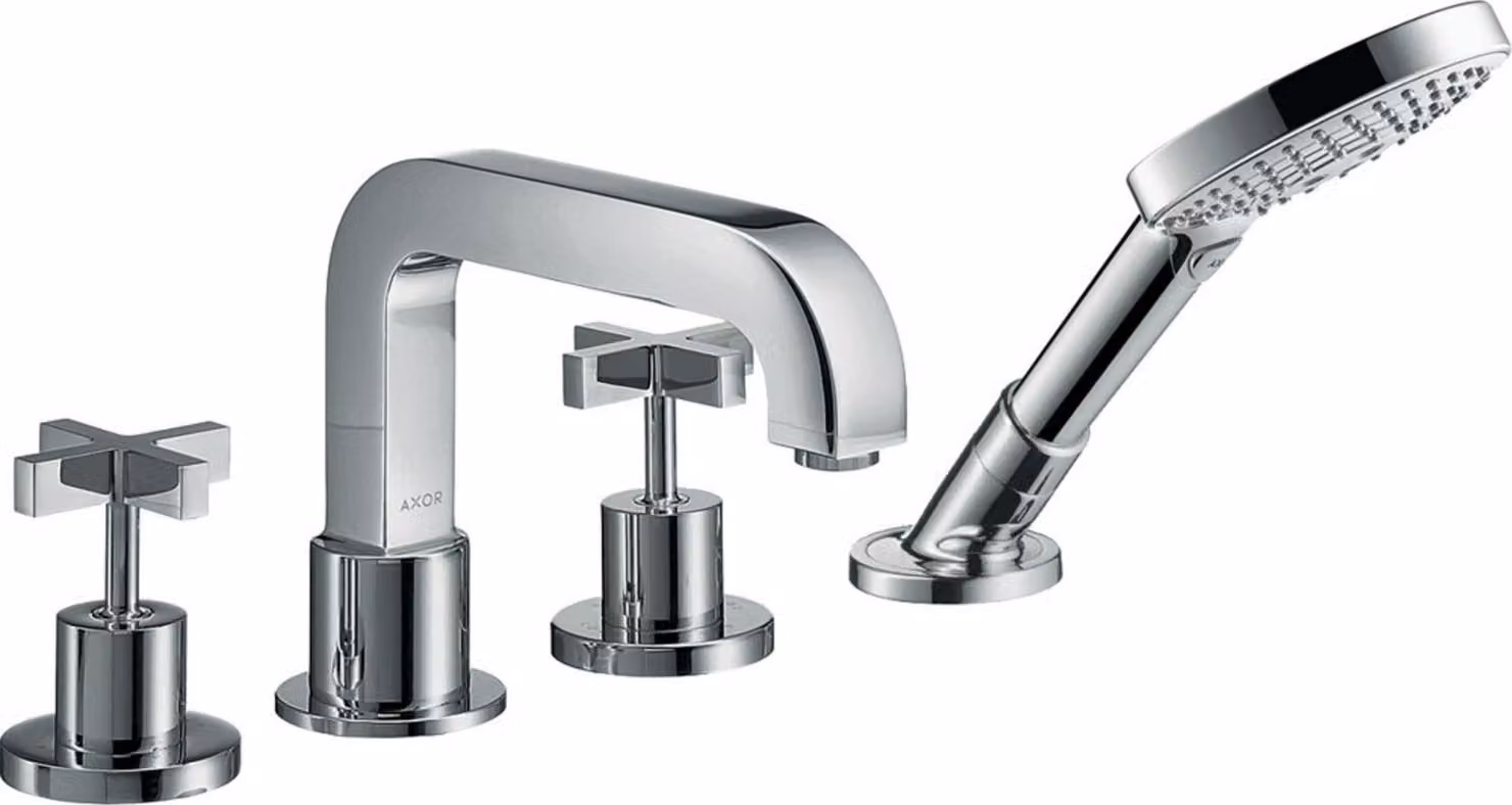 hansgrohe AXOR Citterio 4 trous pour baignoire avec poignées transversales, 39445000, 39445000