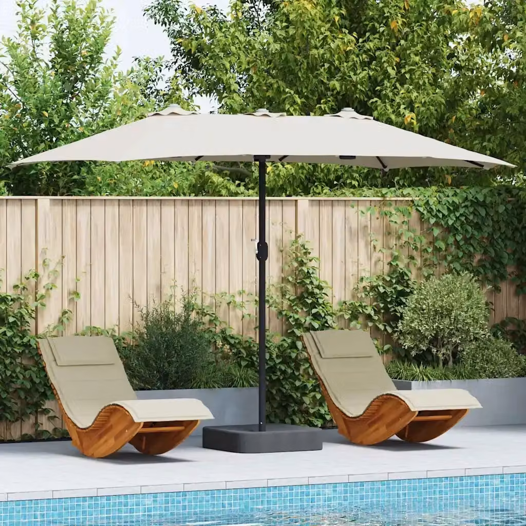 Ombrello parasole da giardino DESIGN IN in poliestere e acciaio, colore sabbia, L: 385 cm, P: 209 cm, H: 244 cm – 2