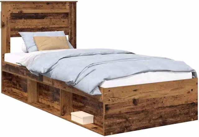 Letto singolo Design In in pino massello color marrone L: 75 cm, P: 200 cm, H: 78 cm